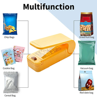 Mini-scelleuse portable pour sacs en plastique – Machine à sceller les sacs de conservation, clip de scellage, pour emballer et sceller les aliments, les collations – Gadget de cuisine