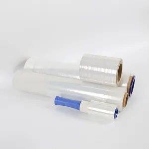 Price jumbo stretch roll cling film suppliers Good price pallet stretch film plastic wrapping blue