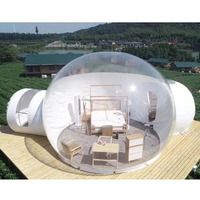 Tente dôme à bulles gonflable pour 2 personnes, livraison rapide, extérieur, 3/4/5m de diamètre, Igloo, clair, hôtel, vente en gros