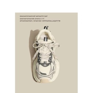 Baskets décontractées légères à semelle épaisse pour femme, nouvelle collection été-automne 2026, avec lacets avant, durables, respirantes, antidérapantes et massantes - Product Image 3