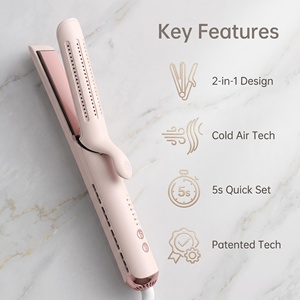 360. Cool Airflow Styler Professionnel 2-en-1 Fer à lisser automatique et lisseur plat 5 réglages de chaleur Chauffage PTC Outils de salon en gros Céramique pour cheveux - Product Image 1