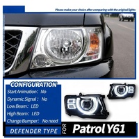 Ensemble de phares de remplacement pour Nissan Patrol Y61 2005-2022, mise à niveau aftermarket, LED DRL, clignotant, projecteur laser