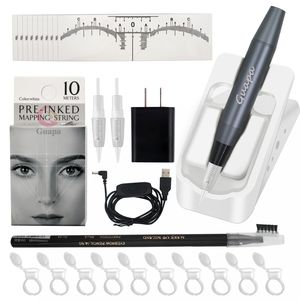 Vente flash <span class=keywords><strong>Dermographe</strong></span> Machine de maquillage permanent Ensemble complet Stylo rotatif PMU Kit de formation au tatouage des sourcils avec fil de traçage pré-encrée - Product Image 3