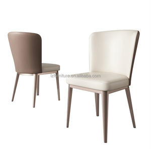 Modern Luxury Eco-Friendly Durable Two-Tone Faux Leather Adjustable Extendable Dining Room Accent <b>Chairs</b> Comfortable <b>Padded</b> - Product Image 1