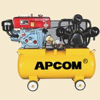 Compresseur d'air à piston portable à essence 3HP 4HP 5HP 6HP 2.2kW 3kW 4kW 5.5kW, pompe à air mobile industrielle avec réservoir d'air à vendre