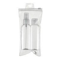 Accessoires de voyage rechargeables portables personnalisés taille lotion shampooing cosmétique kit de bouteille de voyage ensemble distributeur d'emballage en plastique