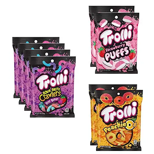 Trolli Kẹo Dẻo Nhiều Loại Trái Cây, Gói 8 Viên