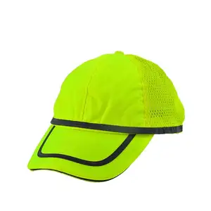 Casque de sécurité léger Chapeau de baseball réfléchissant haute visibilité Chapeau de sécurité jaune