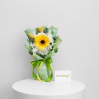 Bouquet de tournesols préservés Lovebay, bouquet de fleurs naturelles longue durée pour la remise des diplômes, la fête des enseignants, un cadeau d'anniversaire, une décoration d'intérieur