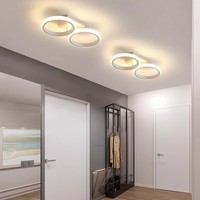 Maison moderne décorative créative cape carrée ronde chambre balcon nordique simple fer led couloir lampe avec plafonnier