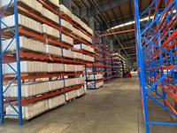 Rayonnage de stockage en acier robuste à haute capacité avec protection multi-niveaux contre la corrosion pour palettes de marchandises en vrac
