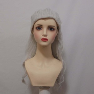 Halloween Hommes <span class=keywords><strong>Witcher</strong></span> Hunter Geralt <span class=keywords><strong>Cosplay</strong></span> Argent Blanc Perruque Cheveux Ondulés RMOV-40 - Product Image 2