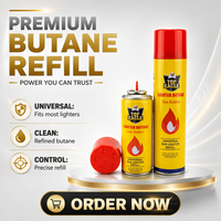 Recharge de gaz butane Eagle Metal Classic pour briquet torche universel