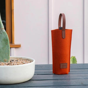 Nhanh Chóng Vận Chuyển Cảm Thấy Túi Rượu Với Da Xử Lý Gấp Whisky Và Rượu Vang Tàu Sân Bay Tote Túi Rượu Vang Duy Nhất Chai Quà Tặng Túi Chủ - Product Image 3