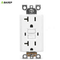 Stopkontak GFCI BAREP 20A 125V Bersertifikasi CULus dengan Indikator LED Ganda dan Uji Otomatis untuk Kamar Mandi, Dapur, dan Area Basah