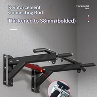 Barra de Dominadas para Uso Doméstico, Montada en Pared, con Barras Individuales o Dobles, Soporte para Saco de Arena, Equipo de Fitness, Modelo 15116