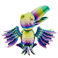 Figurine de toucan articulée imprimée en 3D, avec articulations mobiles, jouet anti-stress, décoration de bureau, oiseau coloré, cadeau pour les 7 ans et plus