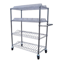 Leenol Acier au carbone SMD SMT ESD PCB Reel Shelf Wire Rack Trolley Cart Esd Wire Cart Esd Wire Rack Shelf