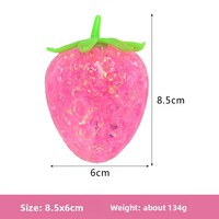 Aurora Iridescent Rubber Malt Syrup Aardbei Langzaam Stijgend Squishy Fruit Stressverlichting Decompressie Nieuwigheid Speelgoed Cadeau Meisjes Jongens