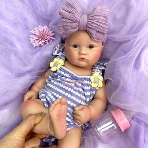 Muñeca <span class=keywords><strong>Reborn</strong></span> de Silicona Lavable de 18 Pulgadas, Niña con <span class=keywords><strong>Ojos</strong></span> Brillantes y Boca Abierta, Bebé Recién Nacido como Regalo Festivo para Niños - Product Image 2