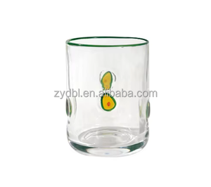 Venta al por mayor exquisitos vasos de cristal de alta calidad con patrón de frutas de 380Ml <span class=keywords><strong>para</strong></span> fiestas <span class=keywords><strong>y</strong></span> decoración de muebles - Product Image 5