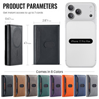 Dompet Kartu Anti Maling RFID Tiga Lipat Universal, Kompatibel Dengan Ukuran iPhone 10.1*6.8*1.8cm