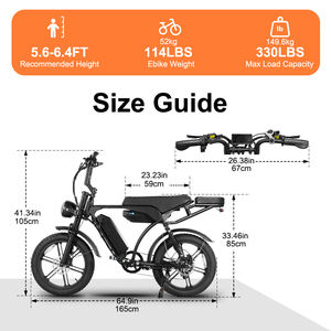 Bicicleta Eléctrica QMWHEEL V29 con Llantas Anchas, Doble Batería, Suspensión Completa, Entrega Rápida desde Almacén en Australia, FatBike V20, Bicicleta Eléctrica Todoterreno - Product Image 6