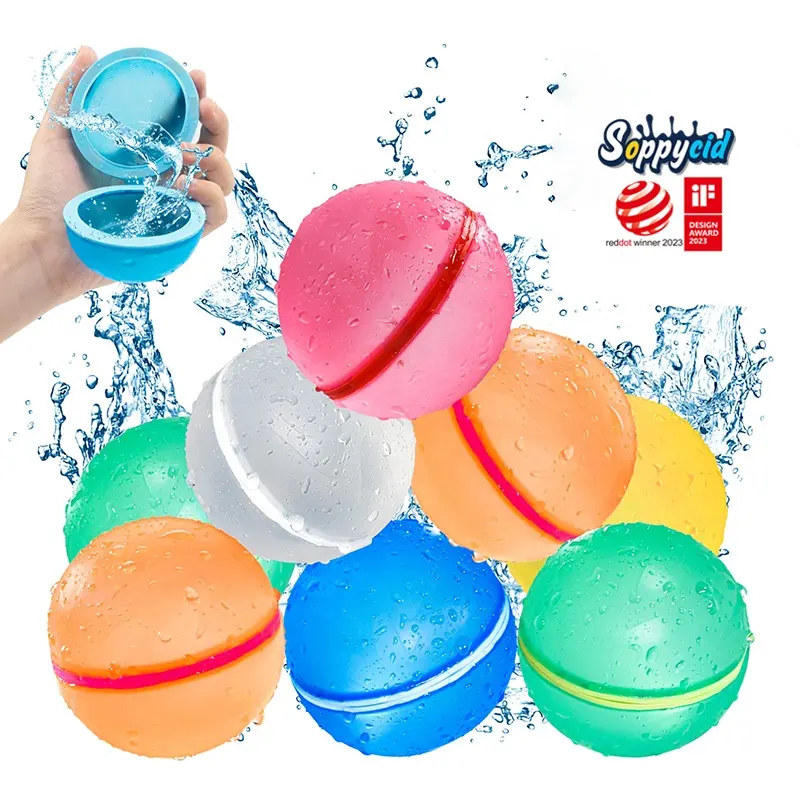 Mainan pantai luar ruangan musim panas mainan bola cipratan pesta kolam anak-anak bom air isi ulang cepat balon air magnetik yang dapat digunakan kembali