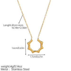 Nouvelle arrivée Collier pendentif cœur en acier inoxydable 18 carats plaqué or Bijoux tendance à la mode pour diamant <span class=keywords><strong>perle</strong></span> <span class=keywords><strong>d</strong></span>'émeraude - Product Image 6