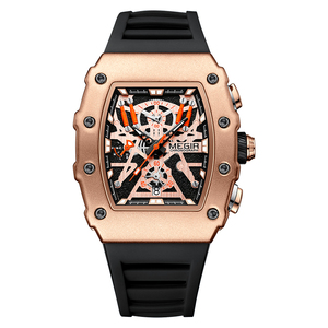 Montre Homme Originale Megir 2218 Nouvelle Marque de Luxe Montre-Bracelet pour Homme Mode Sport Chronographe Montres Tonneau - Product Image 6