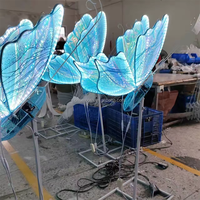 Décoration de scène de mariage avec papillons lumineux LED, support de passage, décoration de passage de mariage avec papillons lumineux LED