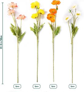 ดอกอะเนโมนประดิษฐ์คุณภาพสูง 3 หัว แบบกำมะหยี่ สำหรับตกแต่งบ้าน - Product Image 2
