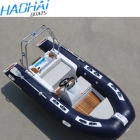 Nouveau bateau pneumatique semi-rigide (RIB) de type mini avec console, coque en fibre de verre de 3,6 m