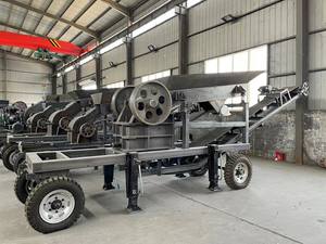 PE 400x600 портативная щековая дробилка производственная линия дизельный двигатель Мобильная каменная дробилка - Product Image 3