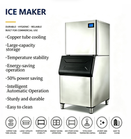 Machine à glaçons commerciale multi-capacités avec refroidissement par air en acier inoxydable 201 pour les chaînes de restauration rapide et les entreprises de traiteur