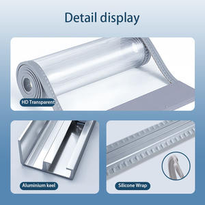 Cortina de puerta magnética transparente de Pvc, cortina de partición de aire acondicionado a prueba de viento antimosquitos, cortina de supermercado - Product Image 5