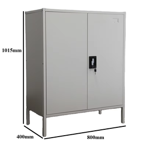خزانة معدنية بطبقتين لتحميل المستندات في الأثاث المكتبي العصري مع باب متحرك خزانة فولاذية بطول نصف المتر 1015 مم ورفوف قابلة للتعديل - Product Image 6
