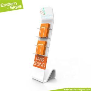 定制10英寸-15英寸落地式平板电脑信息亭，定制独立式平板电脑信息亭，带横幅架和宣传册架 - Product Image 5