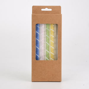 Pajitas de Vidrio Reutilizables de Color Rojo, Rectas y Curvas, al por Mayor - Product Image 4