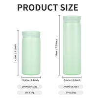 Termo de Acero Inoxidable de Doble Pared de Pequeña Capacidad 200ml/300ml, Tapa Libre de BPA, Aislamiento Térmico de 12-24 Horas, Ecológico