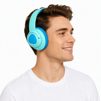 Headphone Nirkabel Brightblue T1 Kid Over-Ear dengan Peredam Kebisingan ENC 5.4, Tahan Air IPX5, Waktu Putar 20+ Jam, Kontrol Sentuh