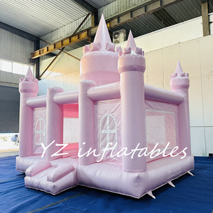 Château Gonflable Commercial Rose Pastel 7x5m avec Souffleur pour Fêtes d'Adultes, Capacité 300kg, Motif Cœur/<span class=keywords><strong>Amour</strong></span> - Product Image 5