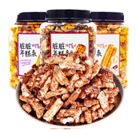 Offre Spéciale Corée Nourriture halal Collations santé Craquelins de riz Saveur de cassonade Bandes de gâteau de riz rôti