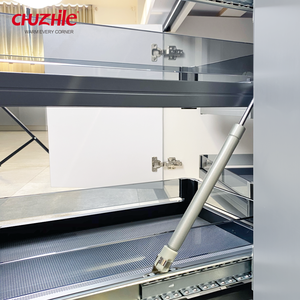 Organisateur de <span class=keywords><strong>cuisine</strong></span> en <span class=keywords><strong>aluminium</strong></span> avec glissière à fermeture en douceur Étagères de rangement peu encombrantes Panier à tiroirs d'angle magique - Product Image 2
