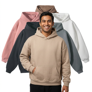 Fabricant Vente en gros Printemps Logo personnalisé Séchage rapide Noir Sweat à capuche 100% polyester éponge non doublé Sweatshirts à capuche et sweatshirts pour hommes - Product Image 1