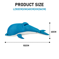 Flotteur de piscine Dolphin Pool Petz, pas besoin de gonflage, jouet flottant pour piscine en forme d'animal, maille