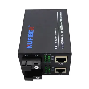10/100M Tx to 100Base-Rx Single Mode Simplex Fiber WDM Fast Ethernet Fiber Media Converter