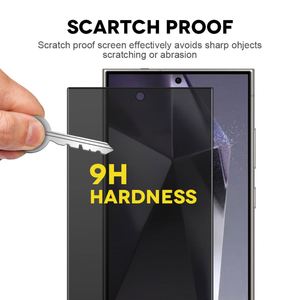 กระจกนิรภัยแบบป้องกันการมองเห็น สำหรับ Samsung S24 ปลดล็อคด้วยลายนิ้วมือได้อย่างรวดเร็ว ความแข็ง 9H ป้องกันรอยขีดข่วน สำหรับ Samsung S24 Ultra - Product Image 2