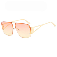 Twooo 9702 2024 nouveautés métal cadre Rivet décoration mode lunettes de soleil hommes