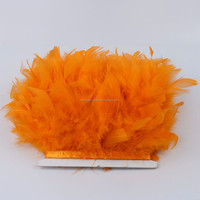Prix d'usine, garniture personnalisée en plumes de chandelle de Turquie, vente en gros, ruban à coudre en plumes